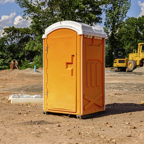 how often are the porta potties cleaned and serviced during a rental period in Lastrup